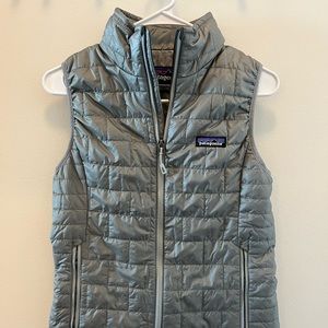 Silver Patagonia down vest